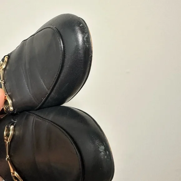 Coach Black Leather Slip-On Loafers - Picture 4 of 6